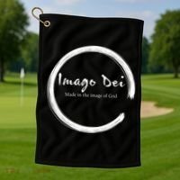 Imago Dei Made In The Image Of God Latin Funny Gift Golf Towel thumb 1
