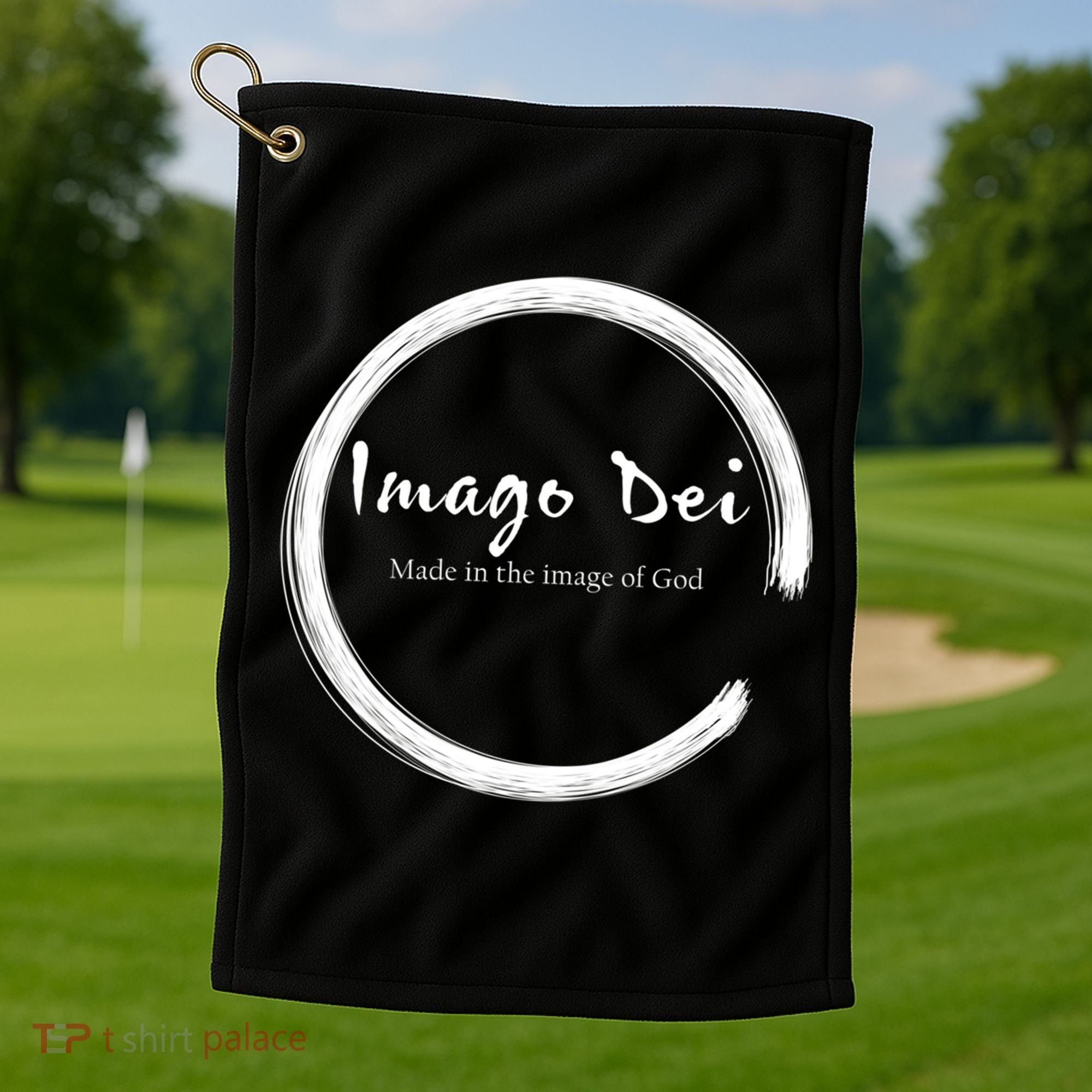 Imago Dei Made In The Image Of God Latin Funny Gift Golf Towel