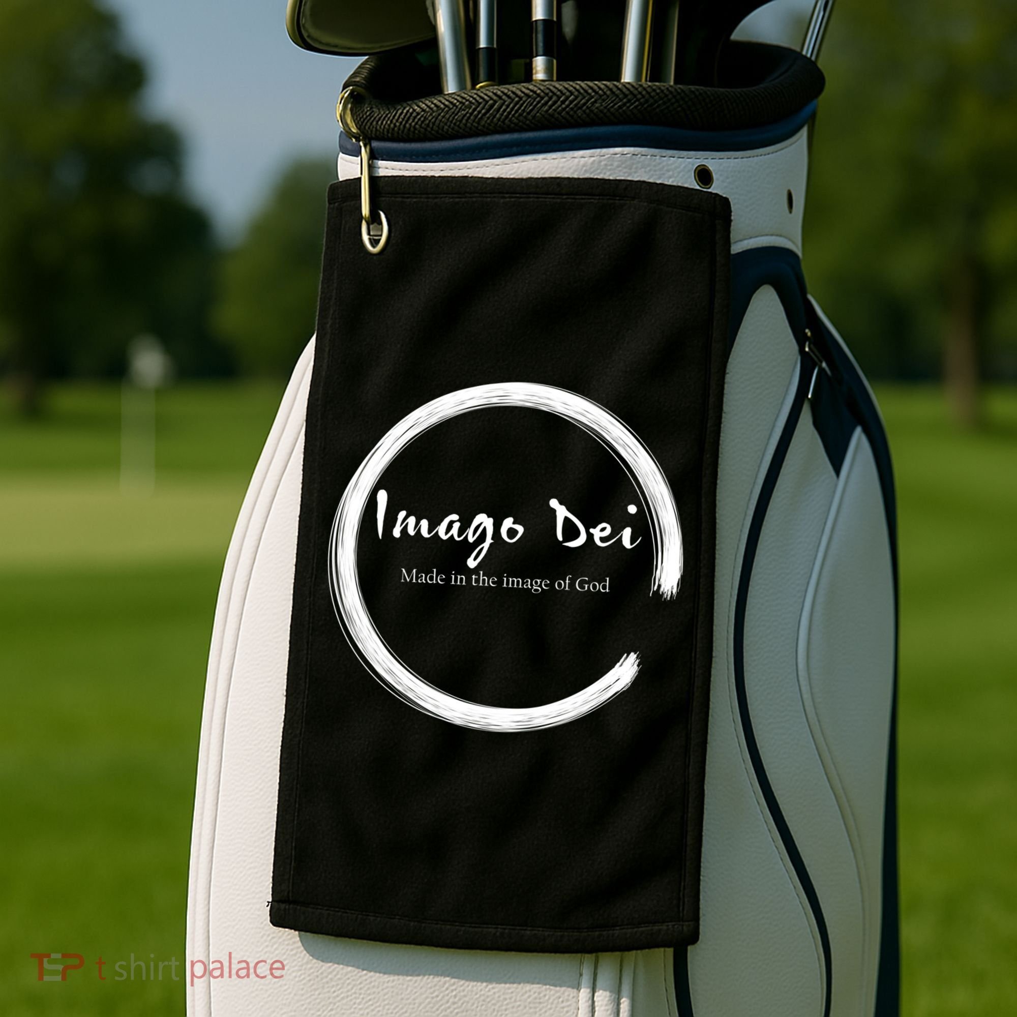 Imago Dei Made In The Image Of God Latin Funny Gift Golf Towel