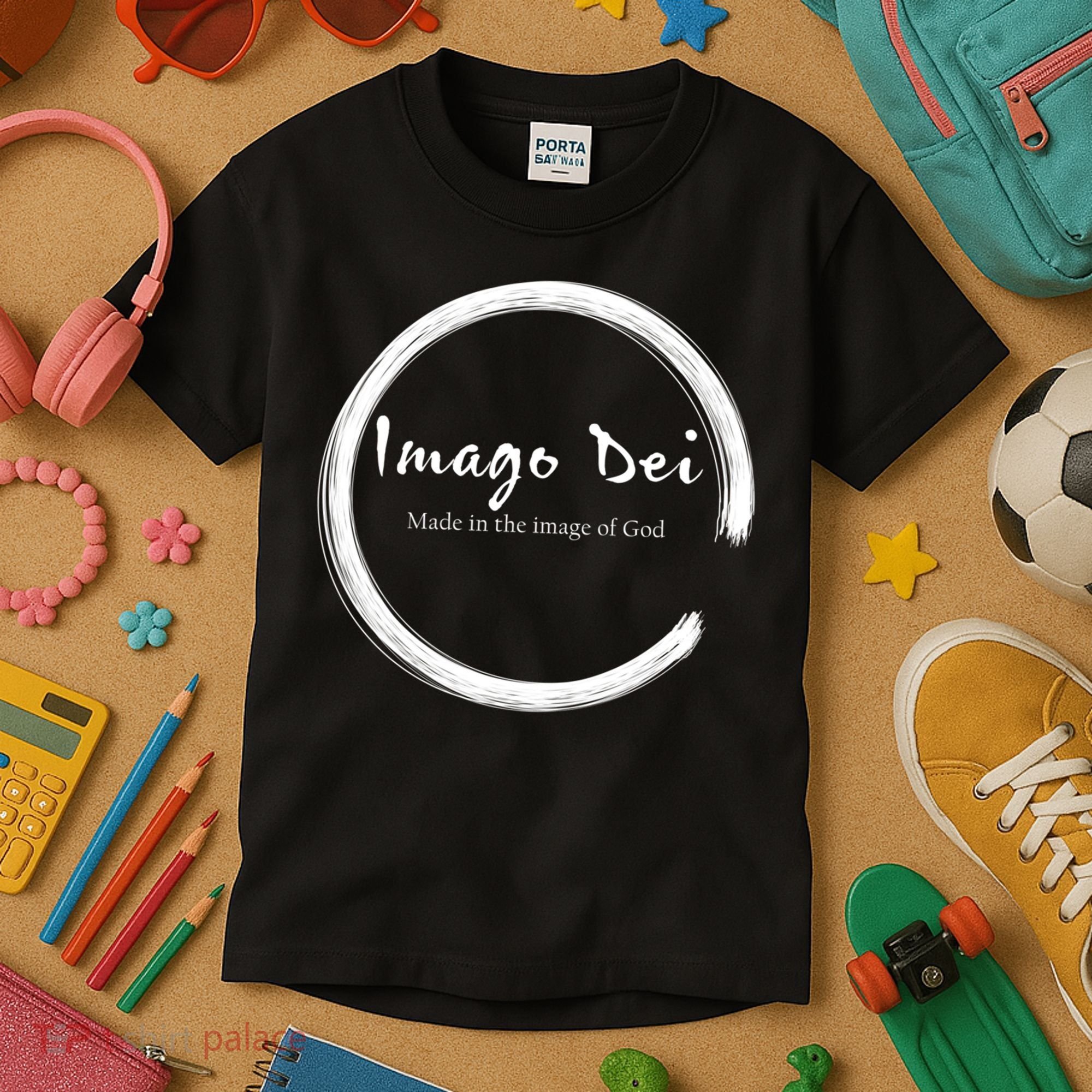 Imago Dei Made In The Image Of God Latin Funny Gift Kids T-Shirt