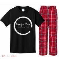 Imago Dei Made In The Image Of God Latin Funny Gift Kids Plaid Pajama Set thumb 0