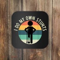 I Do My Own Stunts Get Well Gift Funny Injury Leg Coaster thumb 0