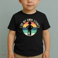I Do My Own Stunts Get Well Gift Funny Injury Leg Toddler T-Shirt thumb 2