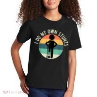 I Do My Own Stunts Get Well Gift Funny Injury Leg Kids T-Shirt thumb 2