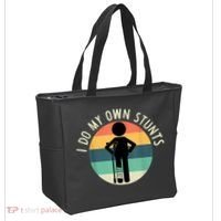 I Do My Own Stunts Get Well Gift Funny Injury Leg Tote Bag thumb 2
