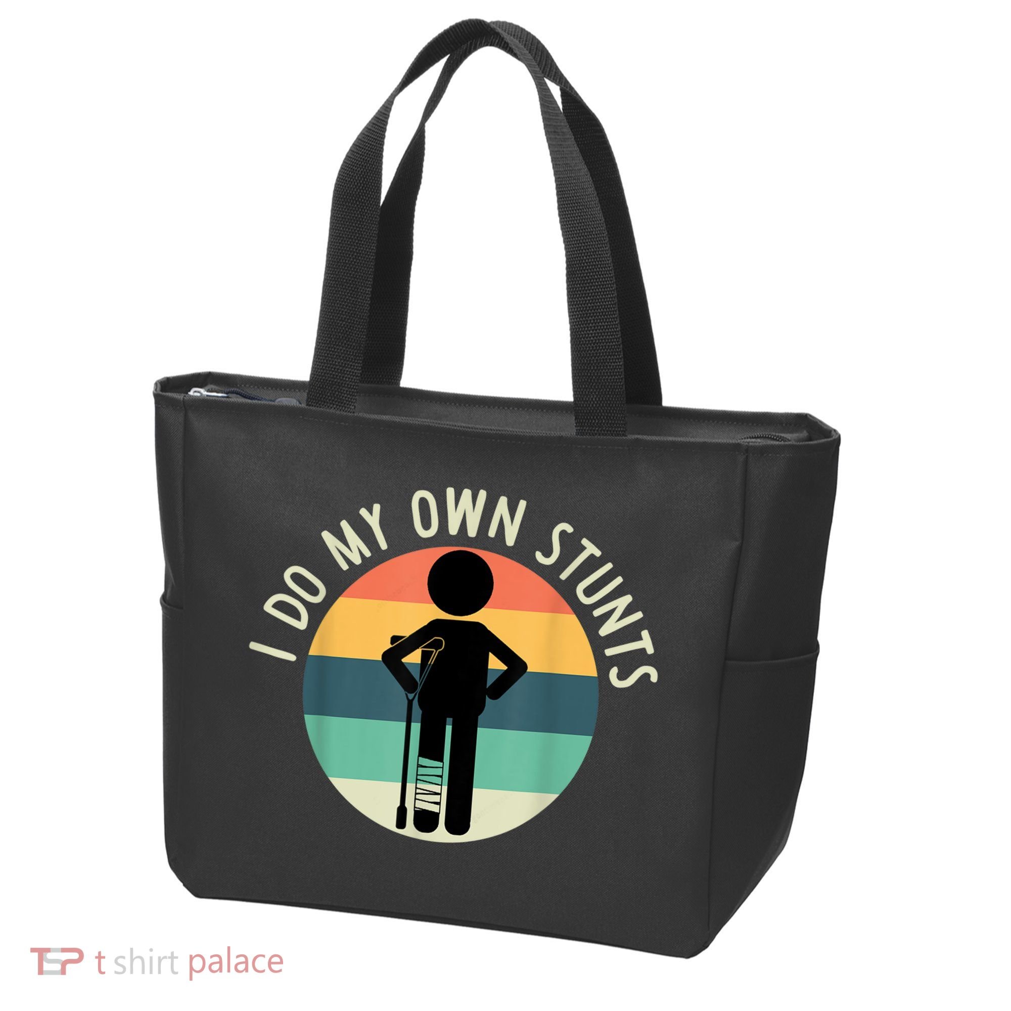 I Do My Own Stunts Get Well Gift Funny Injury Leg Tote Bag