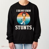I Do My Own Stunts Broken Leg Get Well Soon Recovery Gift Women's Sweatshirt thumb 0
