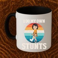 I Do My Own Stunts Broken Leg Get Well Soon Recovery Gift Coffee Mug thumb 2