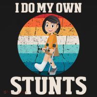 I Do My Own Stunts Broken Leg Get Well Soon Recovery Gift Ornament thumb 1