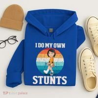 I Do My Own Stunts Broken Leg Get Well Soon Recovery Gift Hoodie thumb 4
