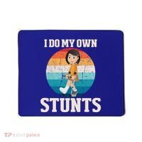 I Do My Own Stunts Broken Leg Get Well Soon Recovery Gift Mousepad thumb 0
