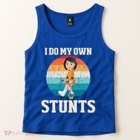 I Do My Own Stunts Broken Leg Get Well Soon Recovery Gift Tank Top thumb 2