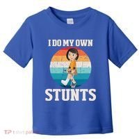 I Do My Own Stunts Broken Leg Get Well Soon Recovery Gift Toddler T-Shirt thumb 0