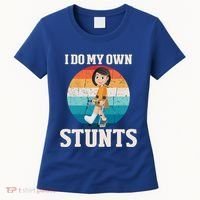 I Do My Own Stunts Broken Leg Get Well Soon Recovery Gift Women's T-Shirt thumb 0