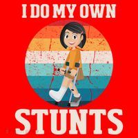 I Do My Own Stunts Broken Leg Get Well Soon Recovery Gift Santa Hat thumb 1