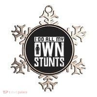 I Do My Own Stunts Broken Leg Joke For Clumsies Funny Gift Ornament thumb 0