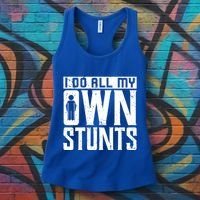I Do My Own Stunts Broken Leg Joke For Clumsies Funny Gift Women's Tank Top thumb 3