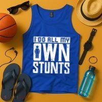 I Do My Own Stunts Broken Leg Joke For Clumsies Funny Gift Tank Top thumb 4