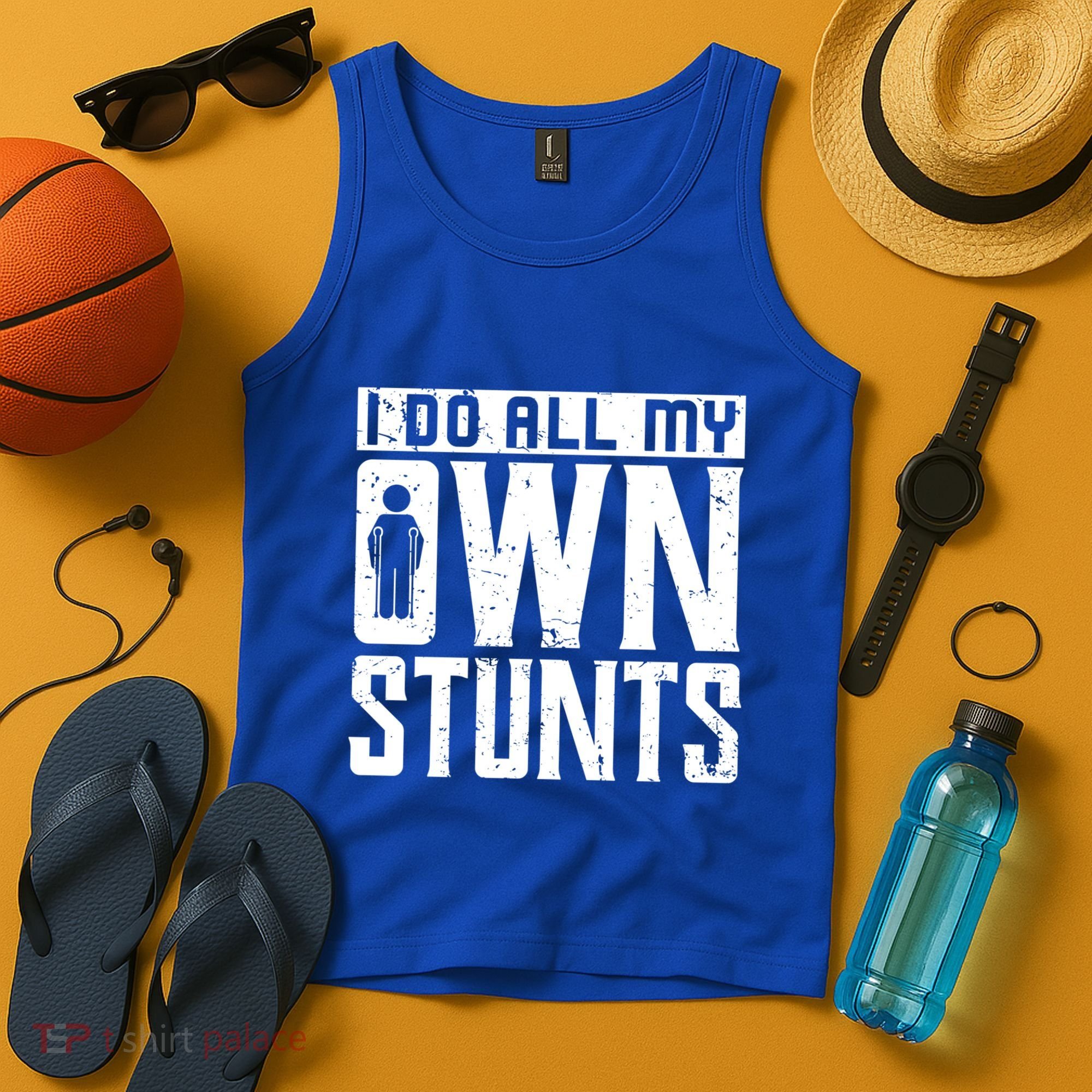 I Do My Own Stunts Broken Leg Joke For Clumsies Funny Gift Tank Top