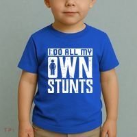I Do My Own Stunts Broken Leg Joke For Clumsies Funny Gift Toddler T-Shirt thumb 2