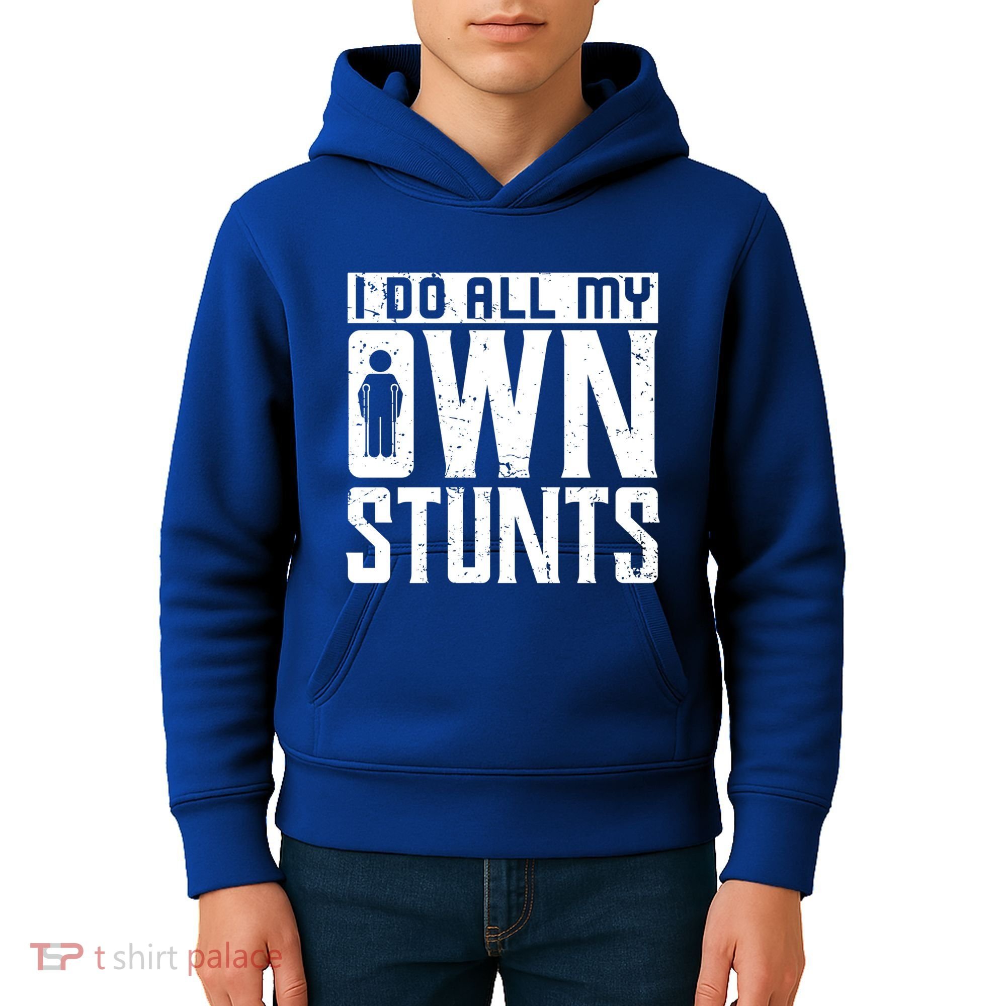 I Do My Own Stunts Broken Leg Joke For Clumsies Funny Gift Kids Hoodie