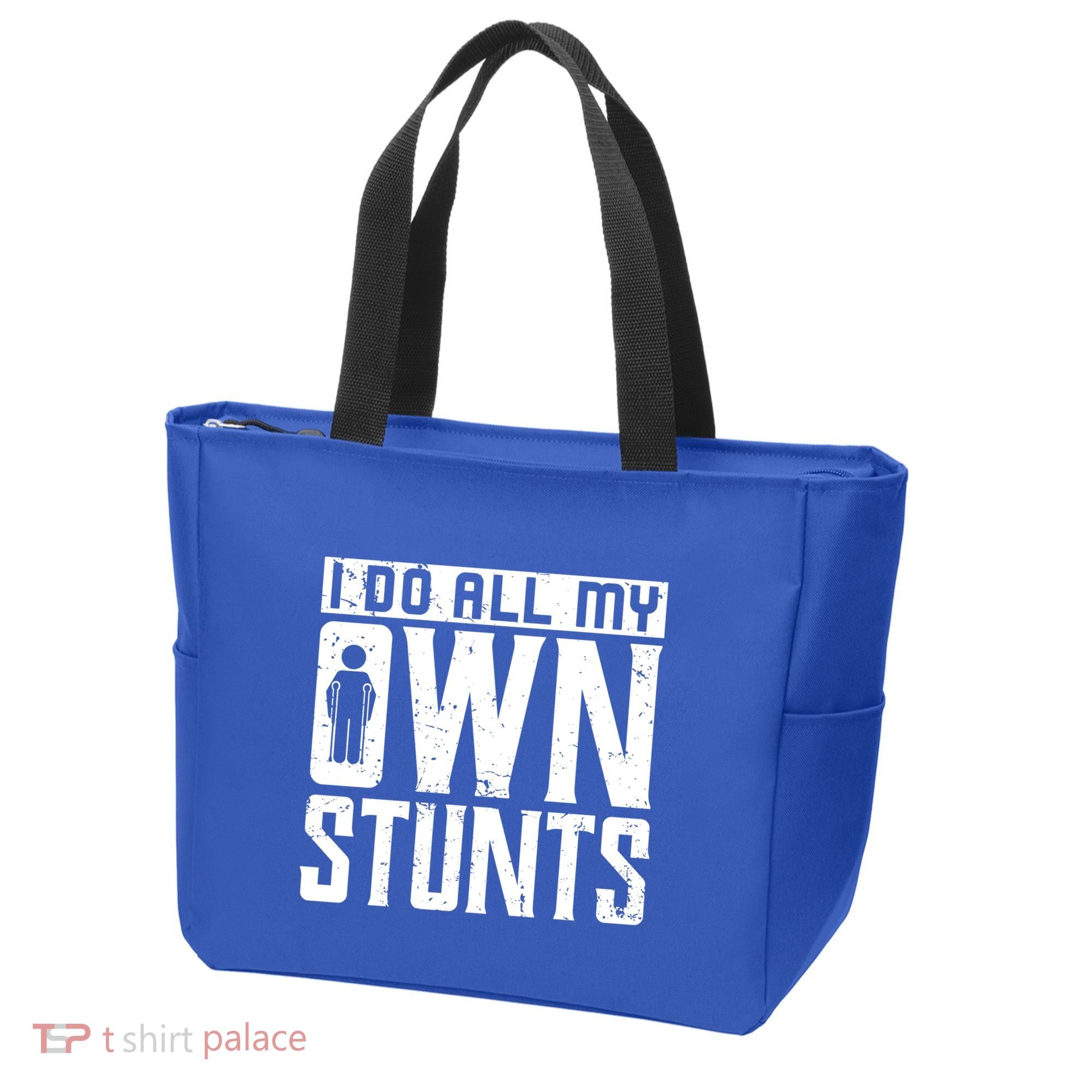 I Do My Own Stunts Broken Leg Joke For Clumsies Funny Gift Tote Bag