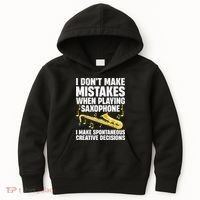 I Dont Make Mistakes When Playing Saxophone Funny Saxophone Marching Band Player Kids Hoodie thumb 0