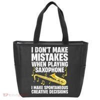 I Dont Make Mistakes When Playing Saxophone Funny Saxophone Marching Band Player Tote Bag thumb 0