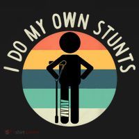 I Do My Own Stunts Get Well Gift Funny Injury Leg Women's Hoodie thumb 2