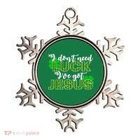 I Don't Need Luck I Have Jesus Christian St Patrick's Day Ornament thumb 0