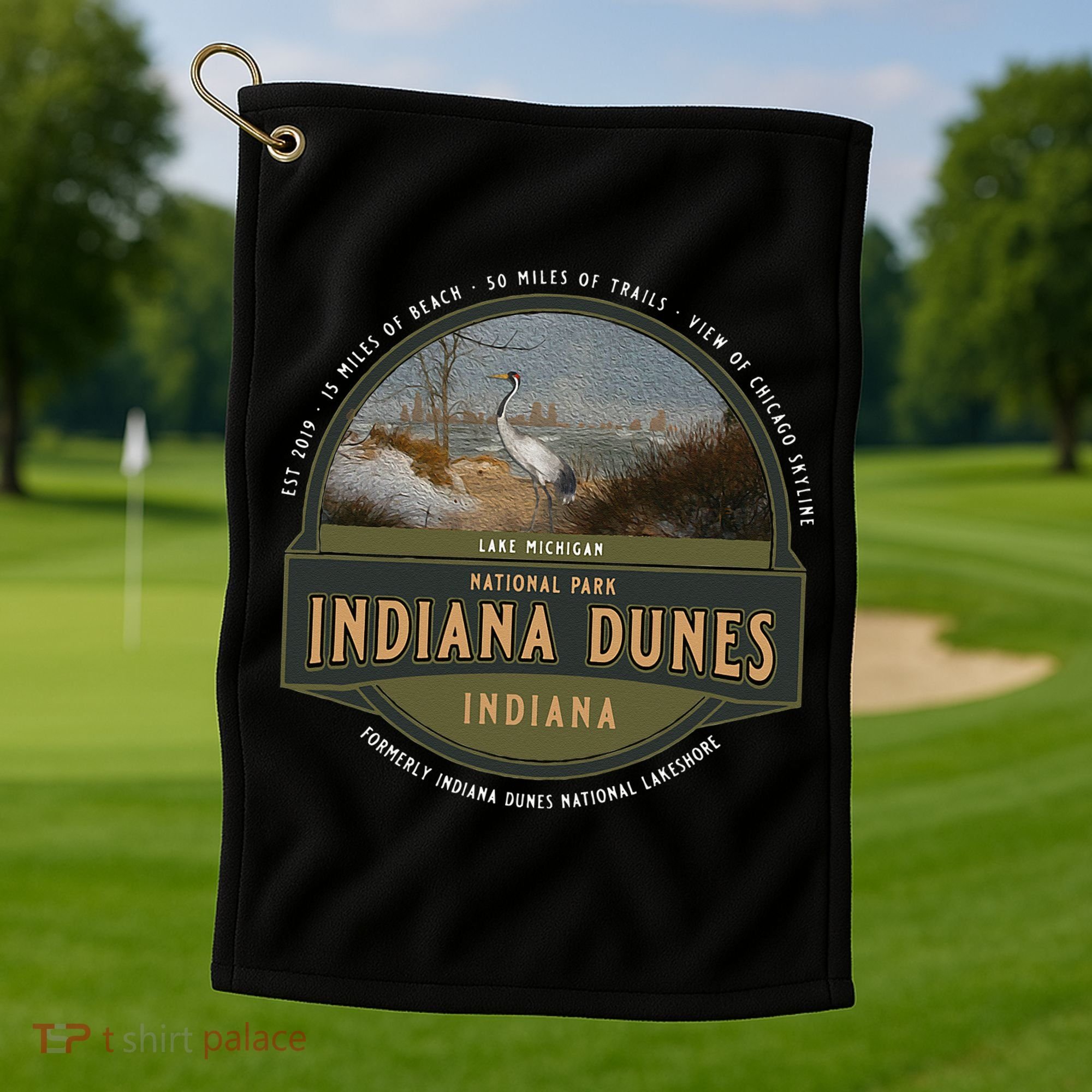 Indiana Dunes National Park Lake Michigan Beach Trails Golf Towel