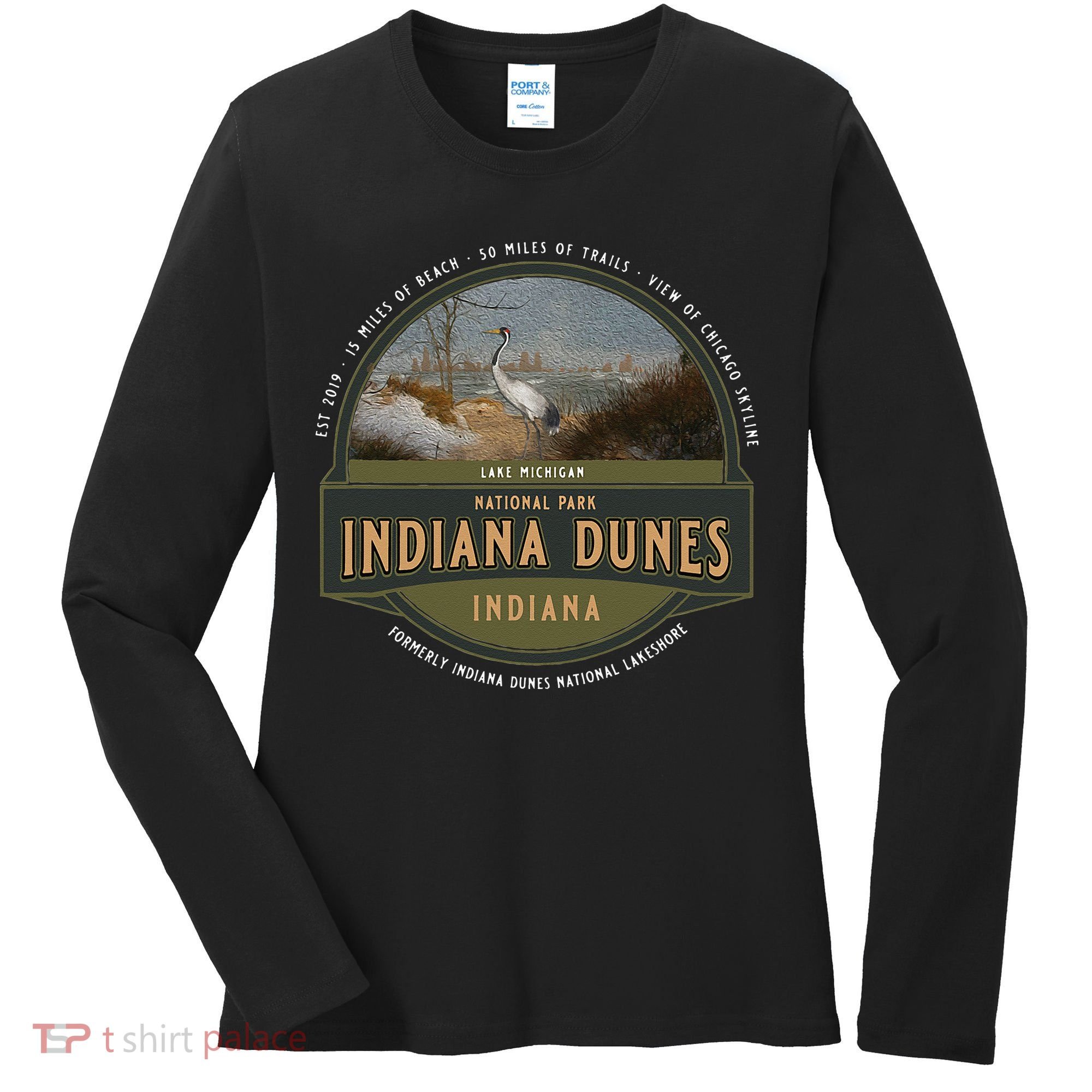 Indiana Dunes National Park Lake Michigan Beach Trails Women's Long Sleeve Shirt