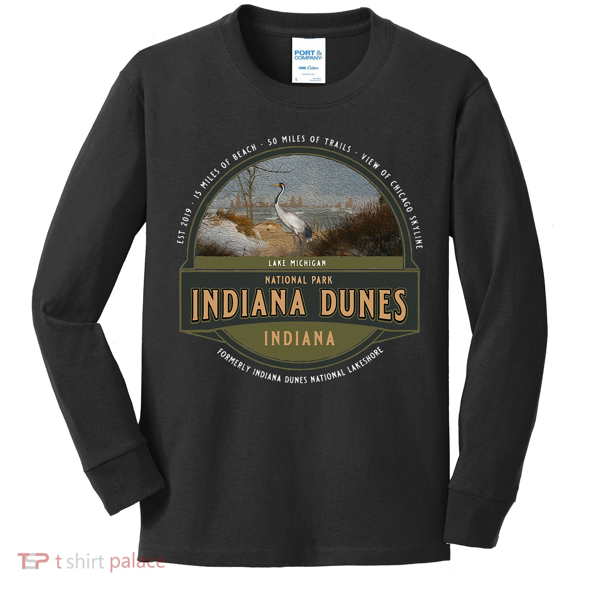 Indiana Dunes National Park Lake Michigan Beach Trails Kids Long Sleeve Shirt