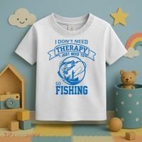I Don't Need Therapy I Just Need To Go Fishing Toddler T-Shirt thumb 3