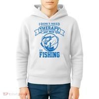 I Don't Need Therapy I Just Need To Go Fishing Kids Hoodie thumb 4