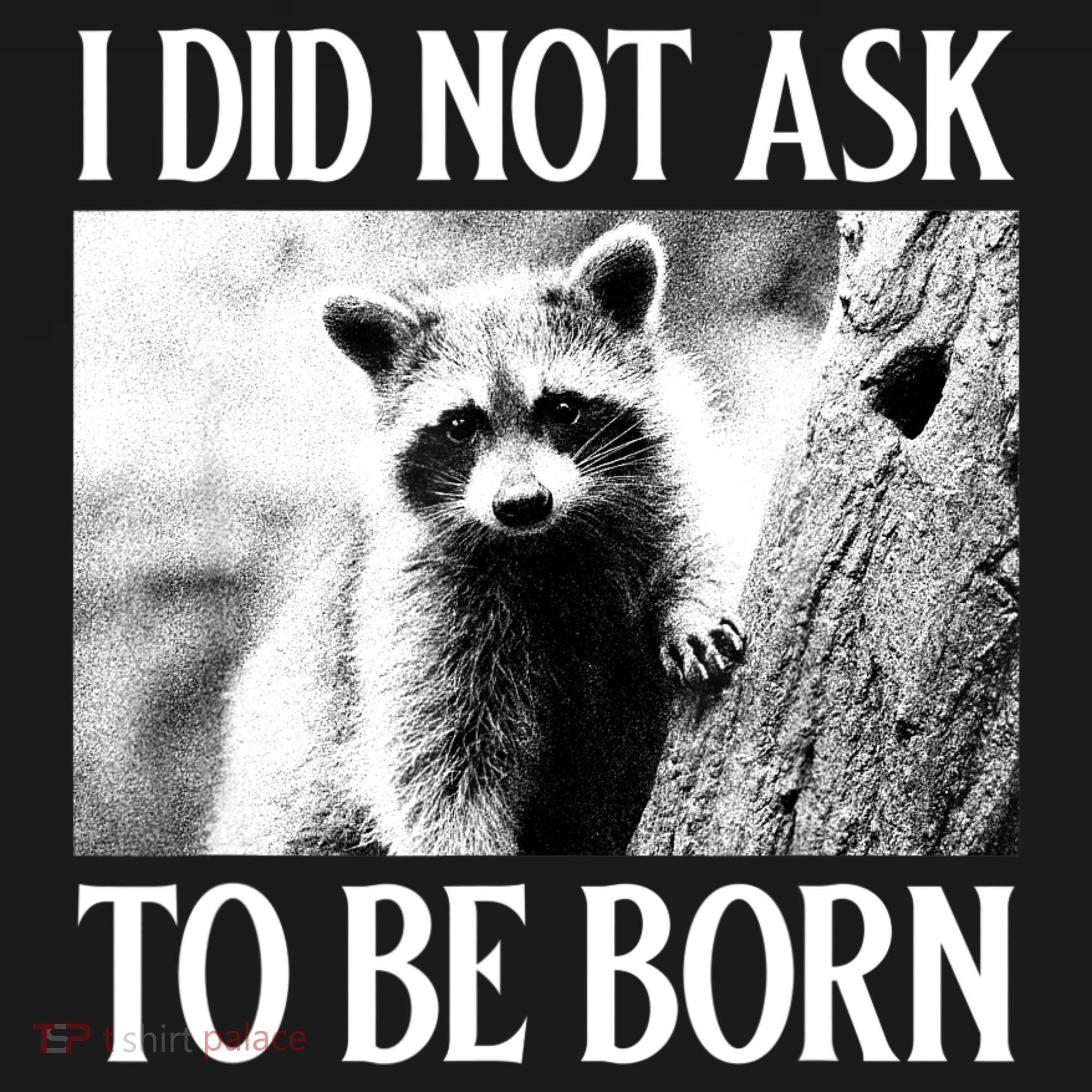 I Did Not Ask To Be Born Raccoon Lovers Garbage Trash Panda Backpack