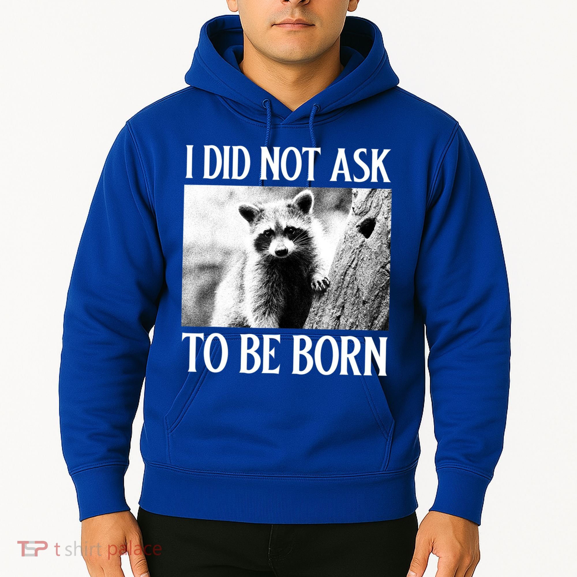 I Did Not Ask To Be Born Raccoon Lovers Garbage Trash Panda Hoodie