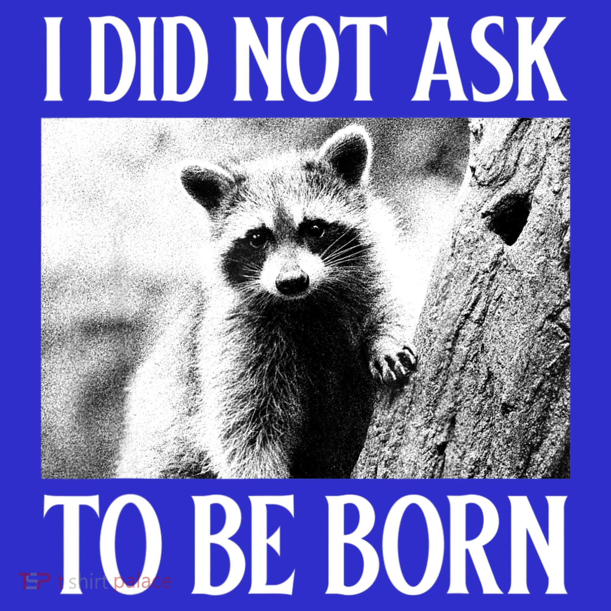 I Did Not Ask To Be Born Raccoon Lovers Garbage Trash Panda Women's Tank Top