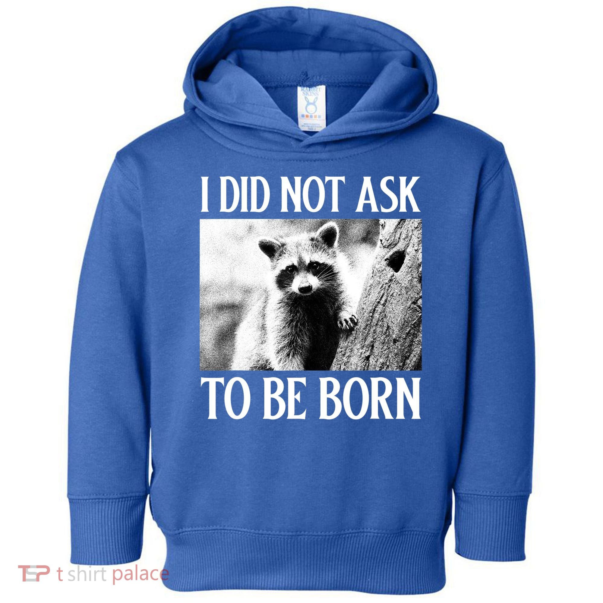 I Did Not Ask To Be Born Raccoon Lovers Garbage Trash Panda Toddler Hoodie