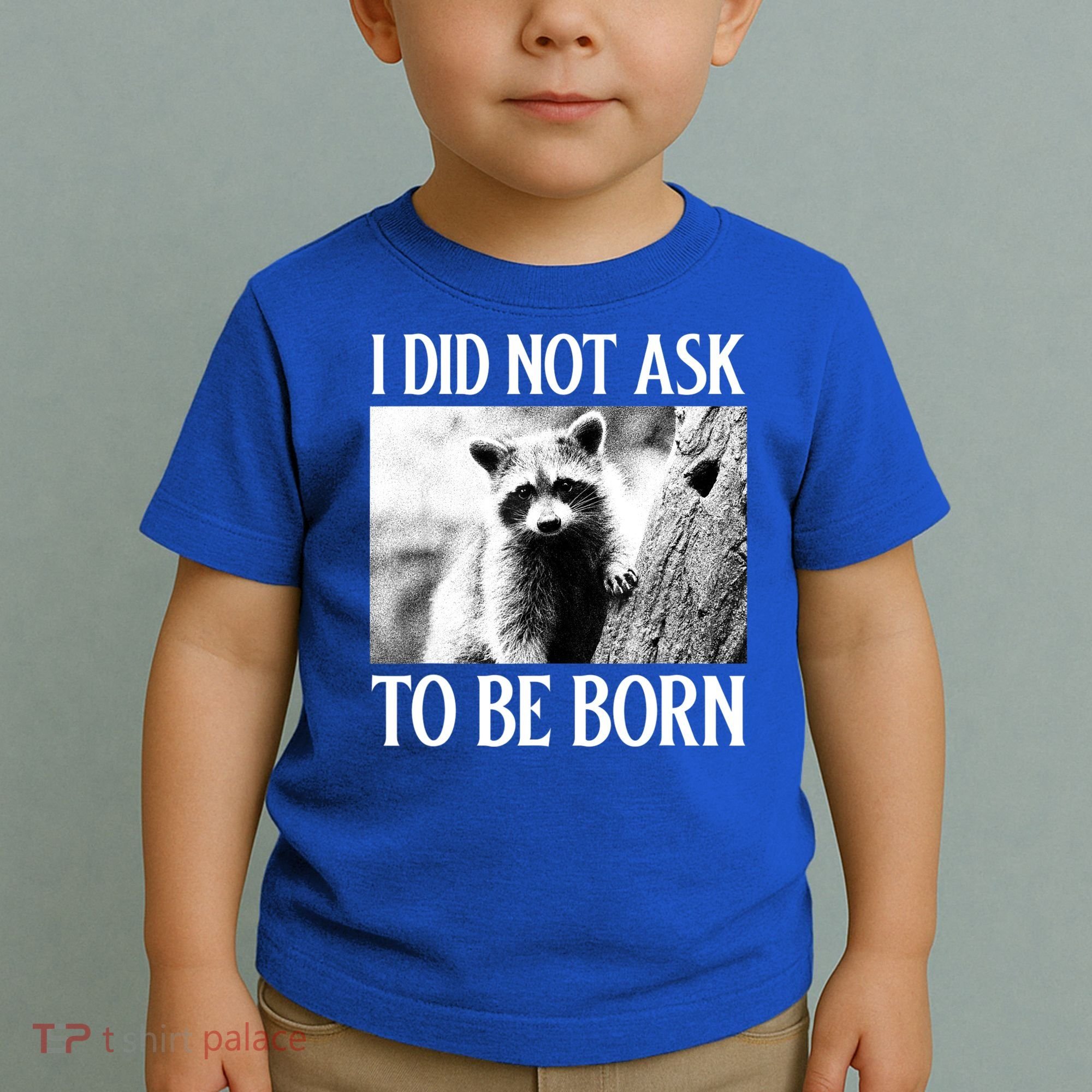 I Did Not Ask To Be Born Raccoon Lovers Garbage Trash Panda Toddler T-Shirt