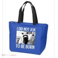I Did Not Ask To Be Born Raccoon Lovers Garbage Trash Panda Tote Bag thumb 3
