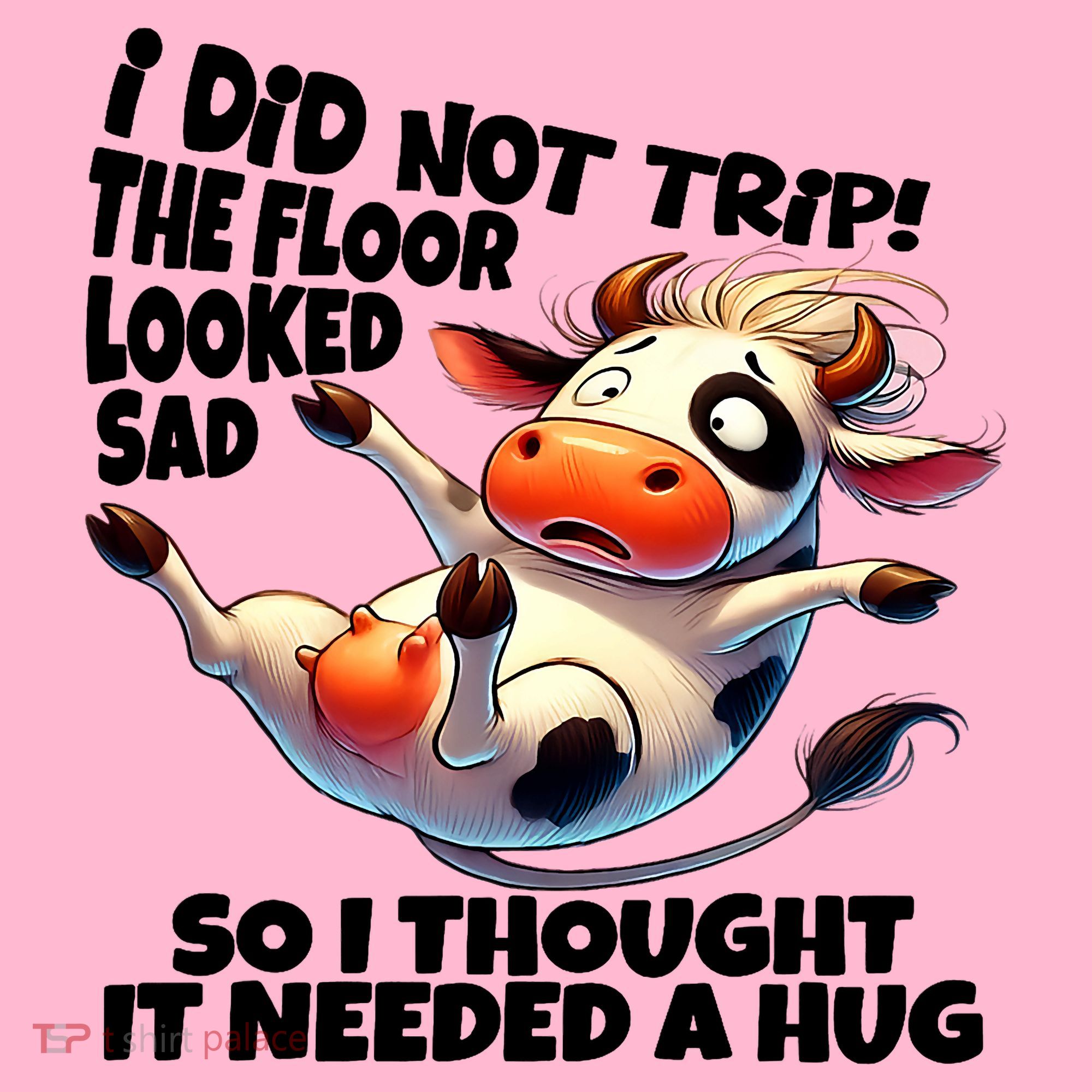 I Did Not Trip! The Floor Looked Sad Funny Cow Farming Coaster