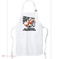 I Did Not Trip! The Floor Looked Sad Funny Cow Farming Apron thumb 0