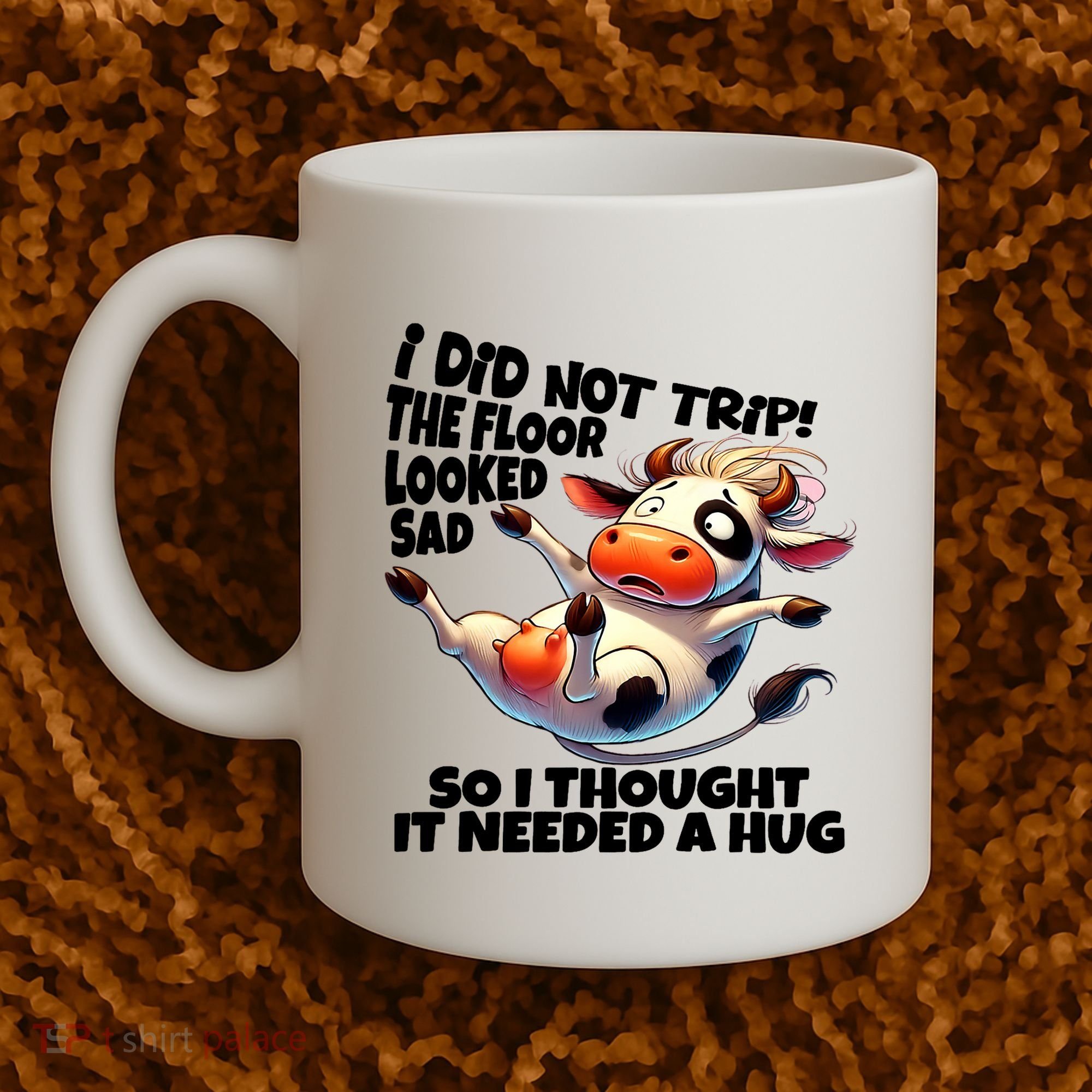 I Did Not Trip! The Floor Looked Sad Funny Cow Farming Coffee Mug
