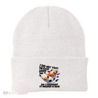 I Did Not Trip! The Floor Looked Sad Funny Cow Farming Beanie thumb 0