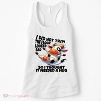 I Did Not Trip! The Floor Looked Sad Funny Cow Farming Women's Tank Top thumb 0