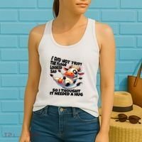 I Did Not Trip! The Floor Looked Sad Funny Cow Farming Women's Tank Top thumb 2