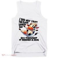 I Did Not Trip! The Floor Looked Sad Funny Cow Farming Tank Top thumb 0