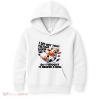 I Did Not Trip! The Floor Looked Sad Funny Cow Farming Kids Hoodie thumb 0
