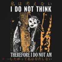 I Do Not Think Therefore I Do Not Am Japanese Possum Backpack thumb 2